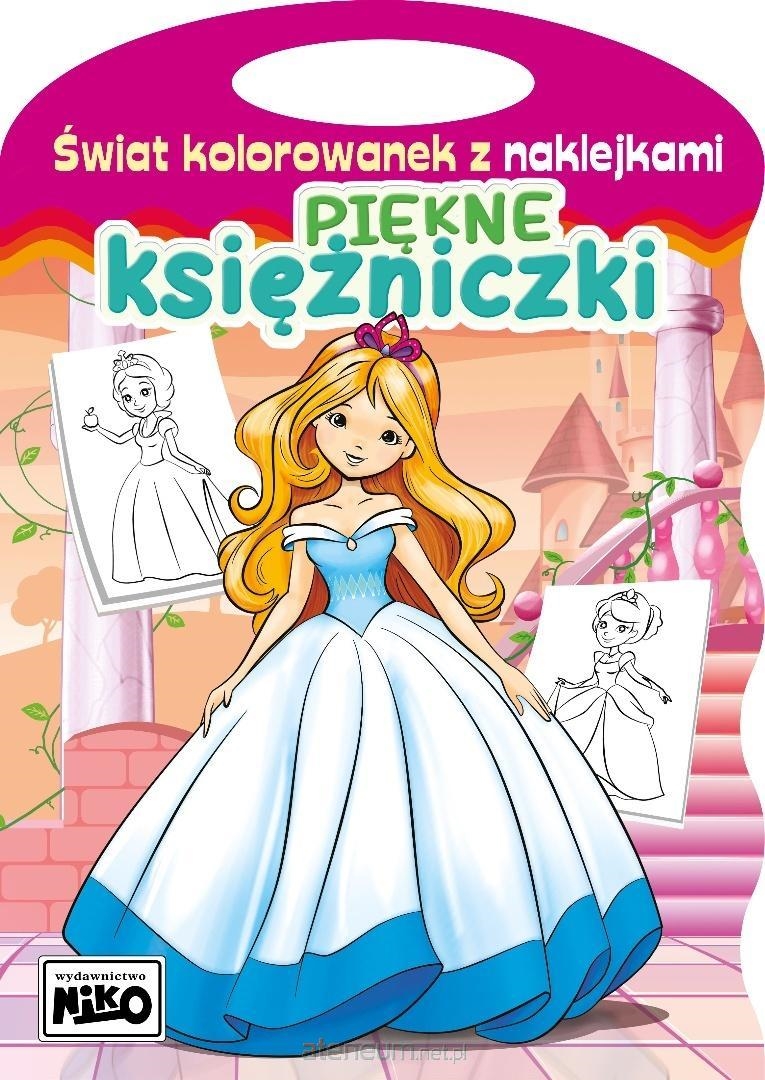 Świat kolorowanek z naklejkami. Piękne księżniczki