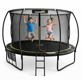 Trampolina Ogrodowa LEAN Z Siatką Wewnętrzną Czarn