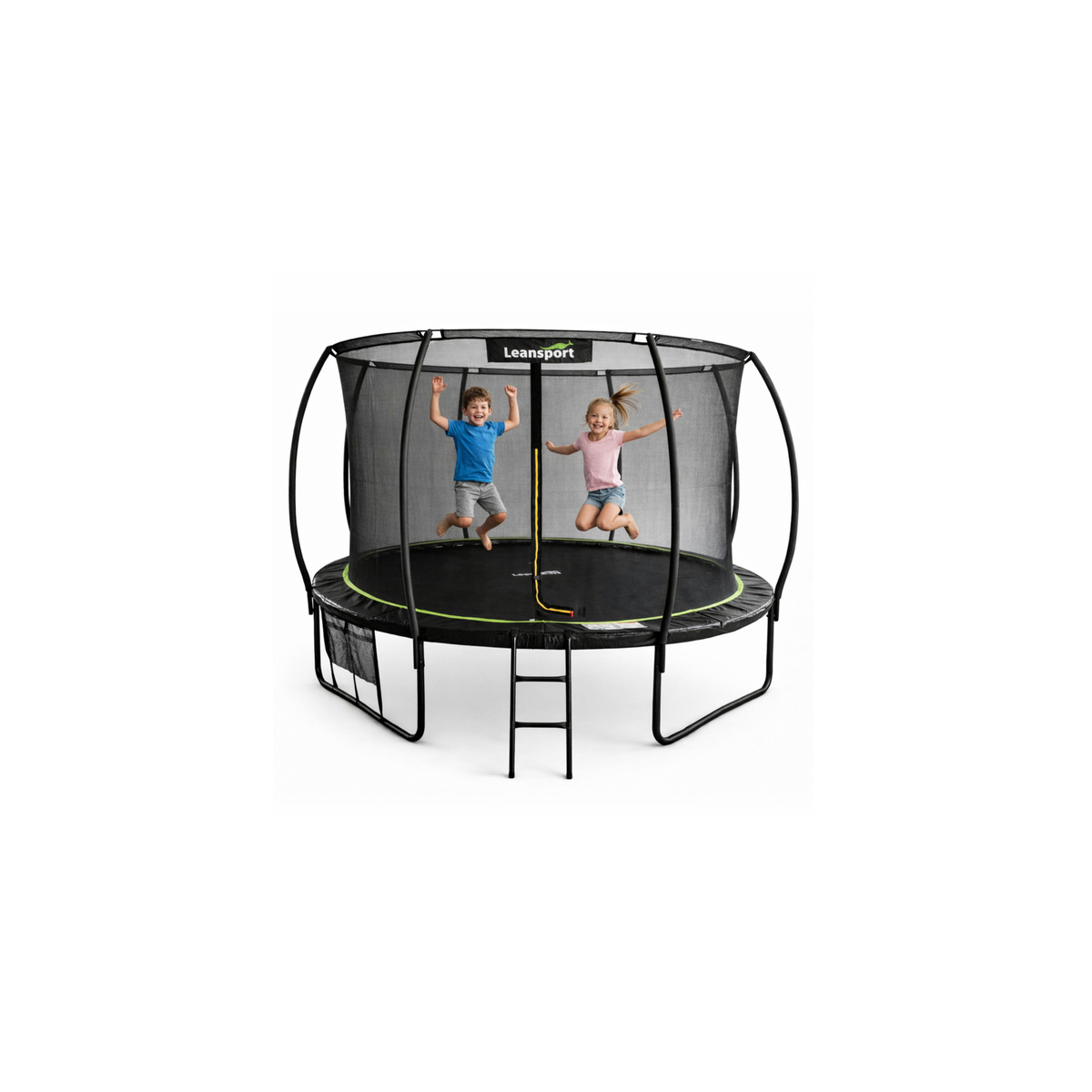 Trampolina Ogrodowa LEAN Z Siatką Wewnętrzną Czarn