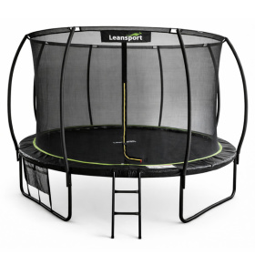Trampolina Ogrodowa LEAN Z Siatką Wewnętrzną Czarn