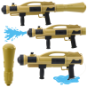 Pistolet na wodę Bazooka z pompą 73cm 1100ml beż