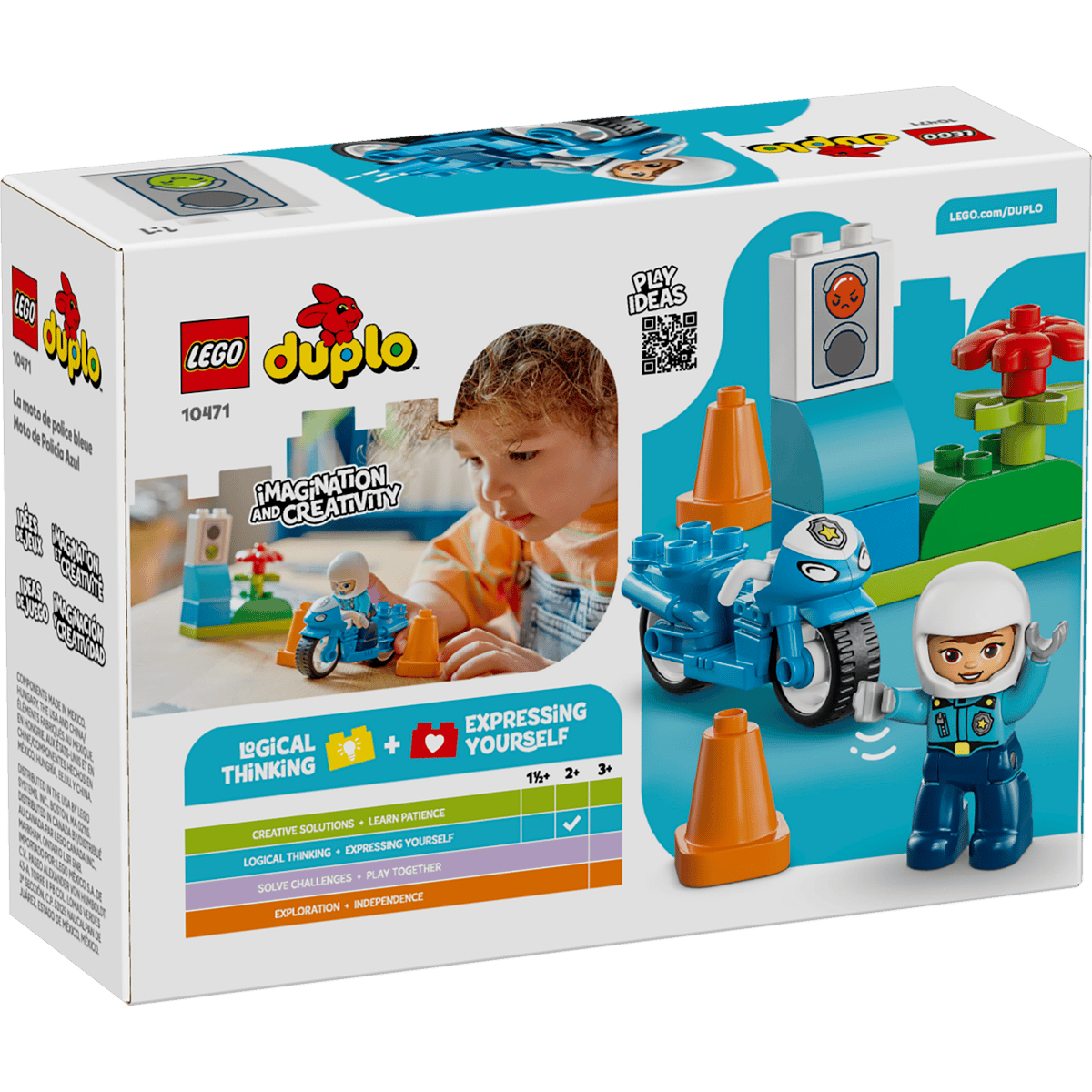 LEGO DUPLO 10471 NIEBIESKI MOTOCYKL POLICYJNY