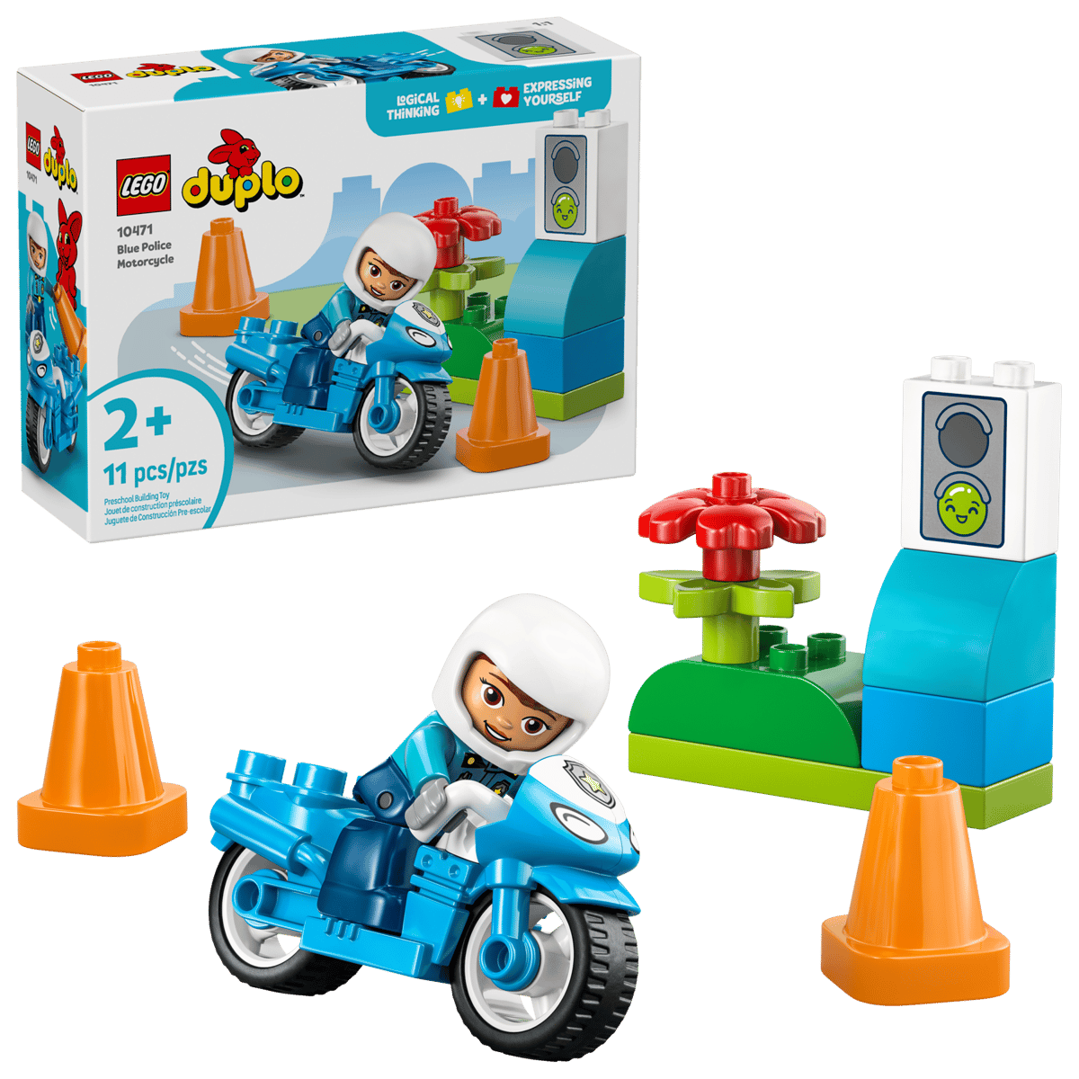 LEGO DUPLO 10471 NIEBIESKI MOTOCYKL POLICYJNY