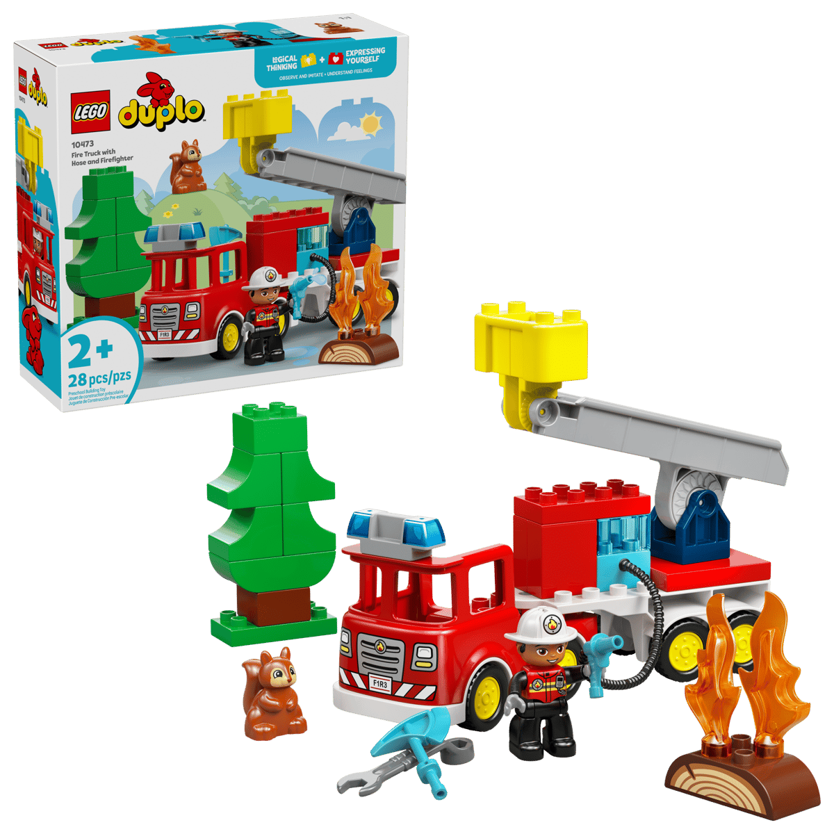 LEGO DUPLO 10473 WÓZ STRAŻACKI Z WĘŻEM I STRAŻAKIE