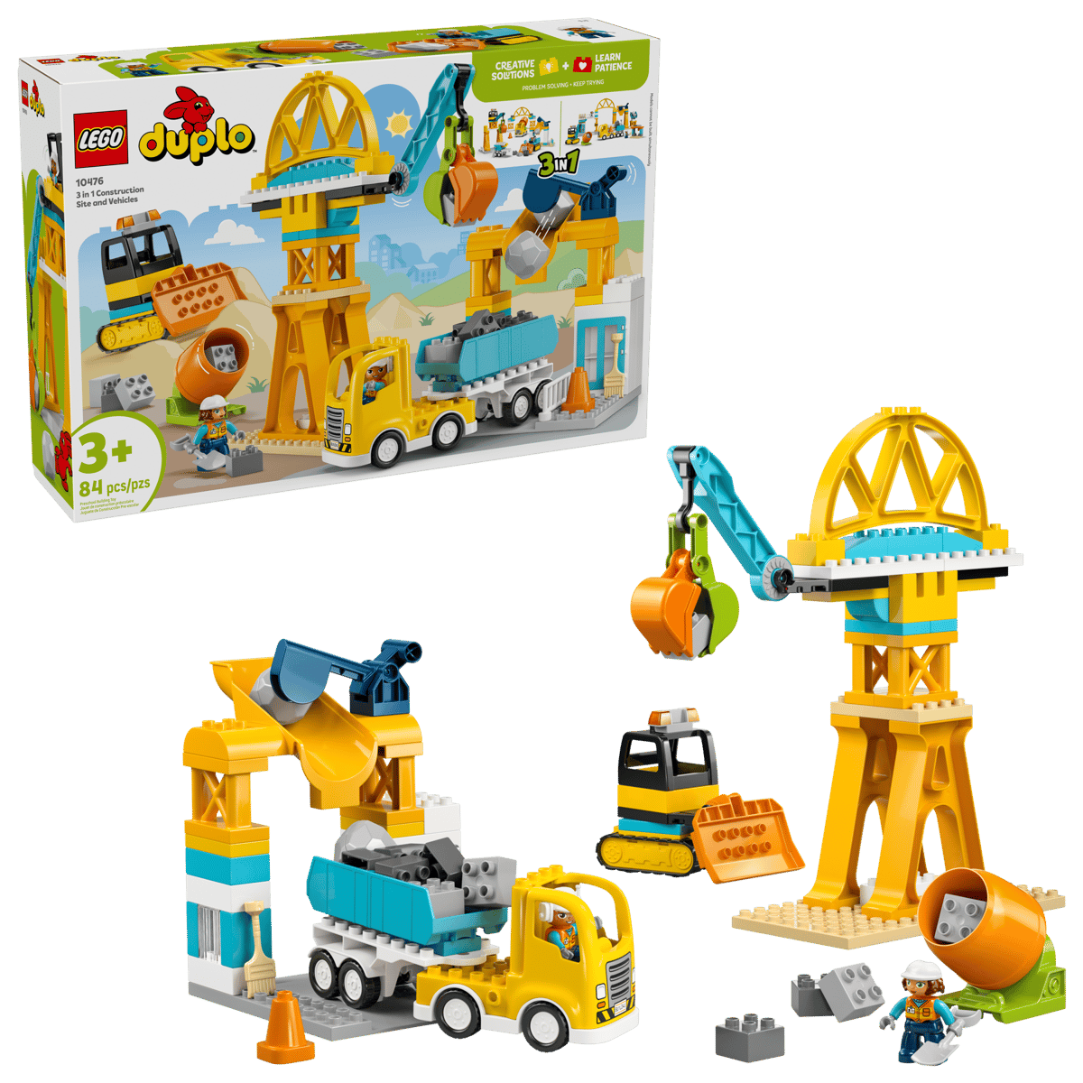 LEGO DUPLO 10476 PLAC BUDOWY POJAZDY 3W1