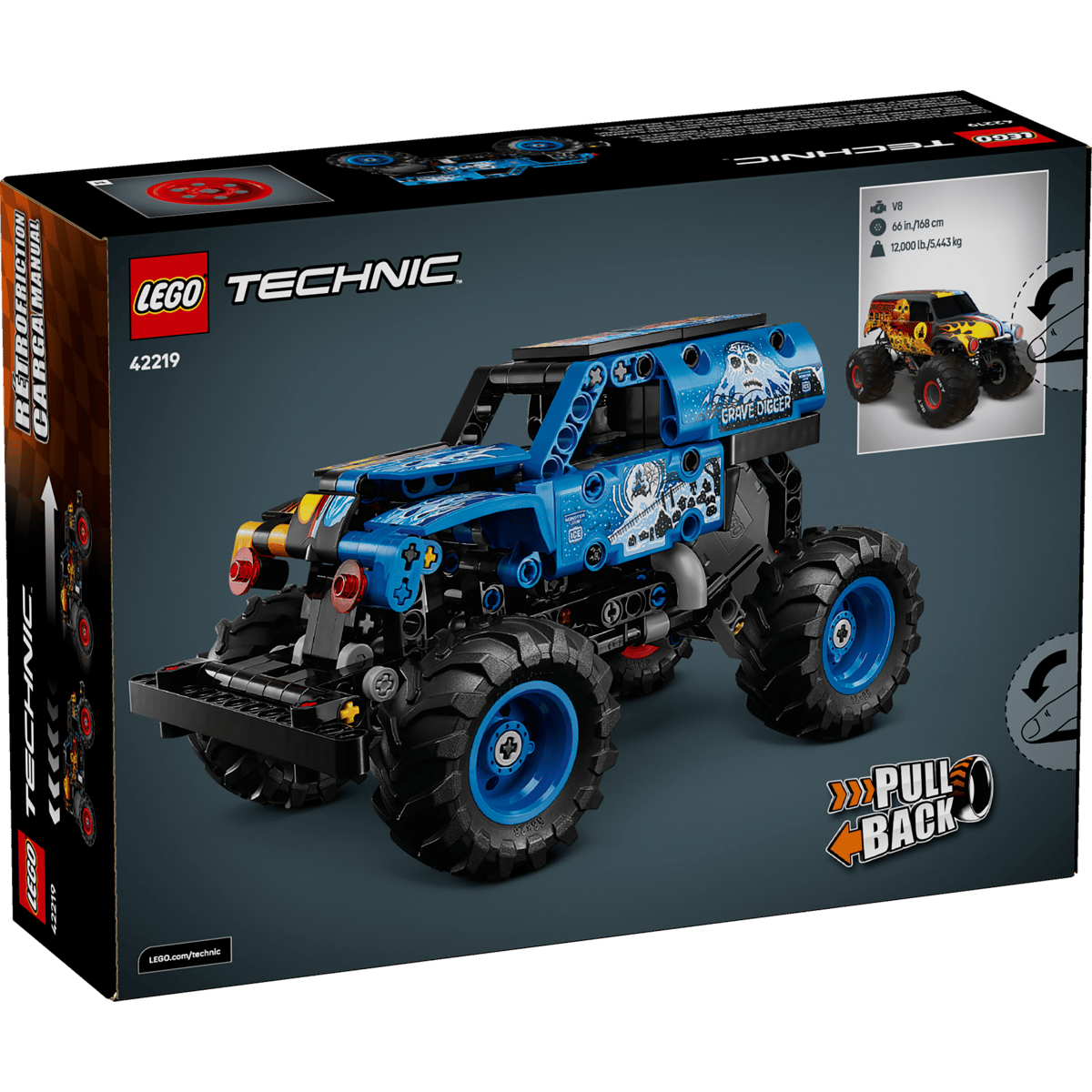 LEGO TECHNIC 42219 MONSTER JAM GRAVE DIGGER OGIEŃ