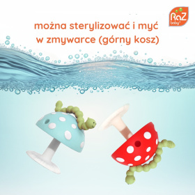 RAZ BABY GRYZAK CHOMPY Z PRZYSSAWKĄ CZERWONY