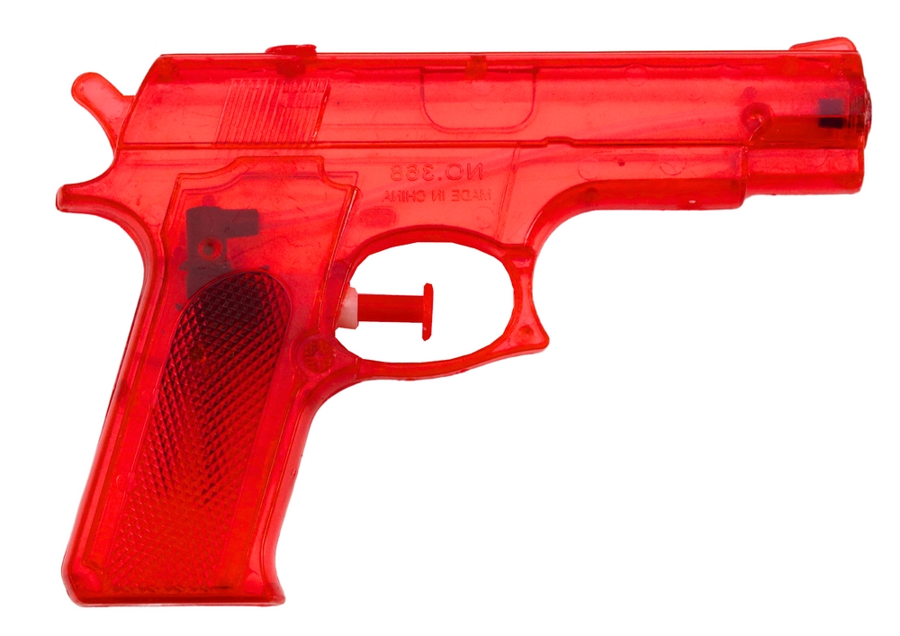 Pistolet Na Wodę Mały Plastikowy Czerwony 15 cm x