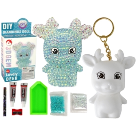 Zestaw DIY Diamentowy Renifer DIY Kryształki Brelo