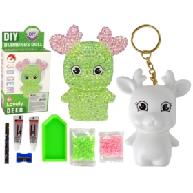 Zestaw DIY Diamentowy Renifer DIY Kryształki Brelo