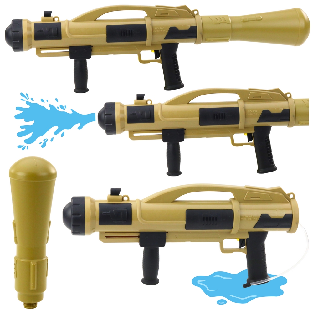 Pistolet na wodę Bazooka z pompą 73cm 1100ml beż