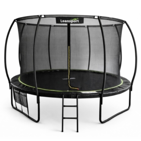 Trampolina Ogrodowa LEAN Z Siatką Wewnętrzną Czarn