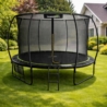 Trampolina Ogrodowa LEAN Z Siatką Wewnętrzną Czarn