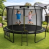 Trampolina Ogrodowa LEAN Z Siatką Wewnętrzną Czarn