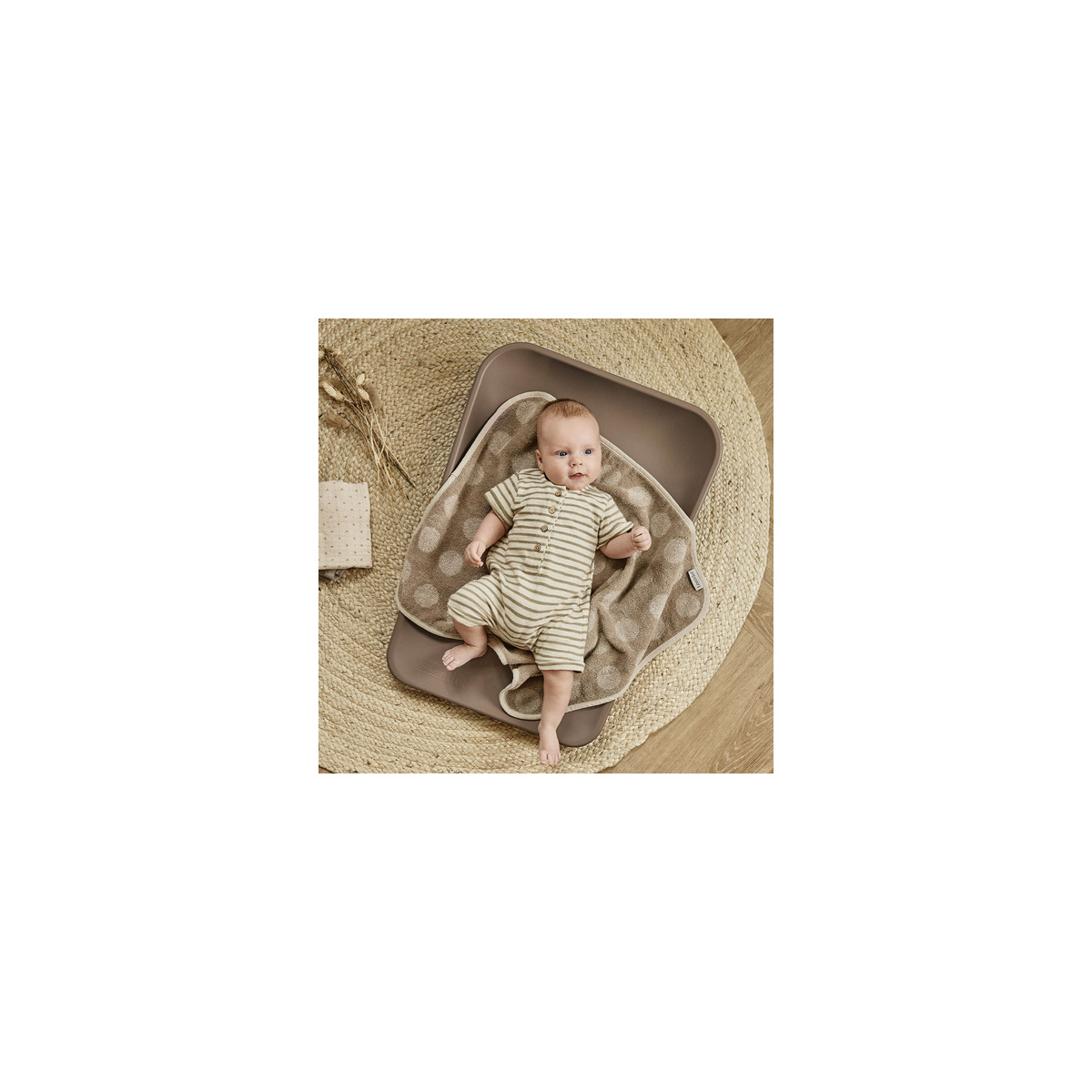 LEANDER - mata do przewijania MATTY™, mocca