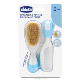 CHICCO SZCZOTKA NATURALNE WŁOSIE NIEBIESKA