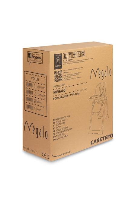 KRZESEŁKO DO KARMIENIA MEGALO BEIGE
