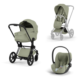 ZESTAW PRIAM 5.0 MATT BLACK STYLE 3W1 SAGE GREEN