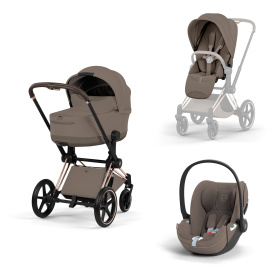 ZESTAW PRIAM 5.0 ROSE GOLD STYLE 3W1 COCONUT BROWN