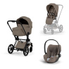 ZESTAW PRIAM 5.0 MATT BLACK STYLE 3W1 COCONUT BROWN