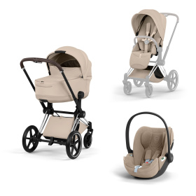 ZESTAW PRIAM 5.0 CHROME BROWN 3W1 STYLE COZY BEIGE