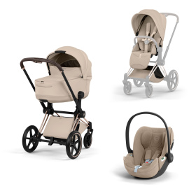 ZESTAW PRIAM 5.0 ROSE GOLD STYLE 3W1 COZY BEIGE