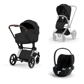 ZESTAW PRIAM 5.0 CHROME BROWN 3W1 STYLE SEPIA BLACK
