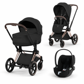 ZESTAW PRIAM 5.0 ROSE GOLD STYLE 3W1 SEPIA BLACK