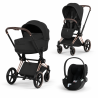 ZESTAW PRIAM 5.0 ROSE GOLD STYLE 3W1 SEPIA BLACK