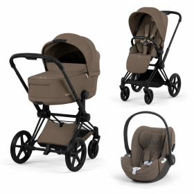 ZESTAW PRIAM 5.0 MATT BLACK COMFORT 3W1 COCONUT BROWN