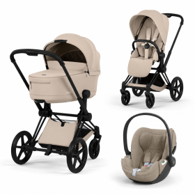 ZESTAW PRIAM 5.0 MATT BLACK COMFORT 3W1 COZY BEIGE