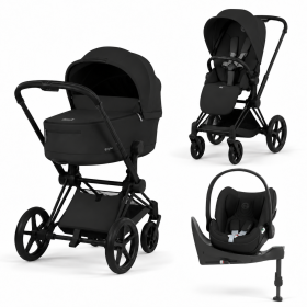 ZESTAW PRIAM 5.0 MATT BLACK COMFORT 4W1 SEPIA BLACK