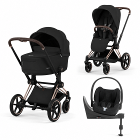 ZESTAW PRIAM 5.0 ROSE GOLD COMFORT 4W1 SEPIA BLACK