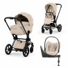 ZESTAW PRIAM 5.0 MATT BLACK COMFORT 4W1 COZY BEIGE