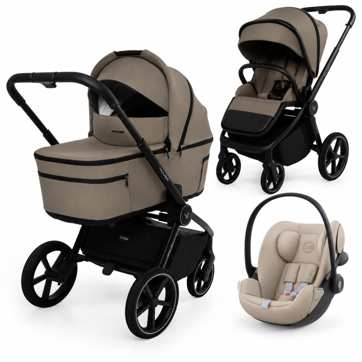 MUUVO FOLD MOKKA 3W1 + FOTELIK CLOUD G3