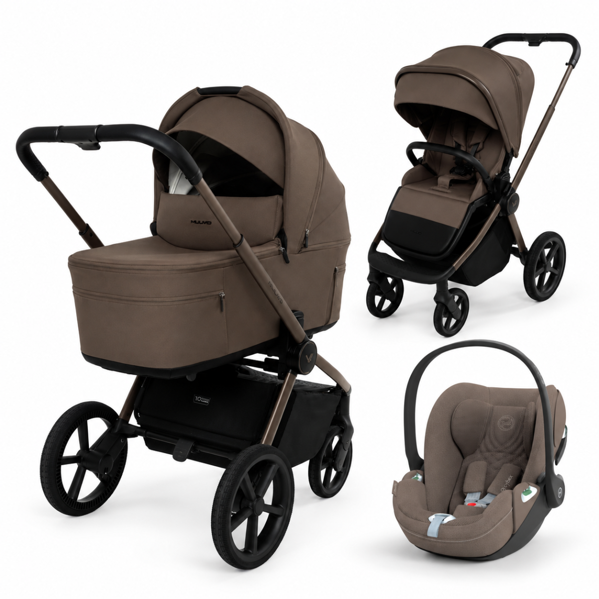 MUUVO FOLD CHOCOLATE 3W1 + CLOUD T PLUS