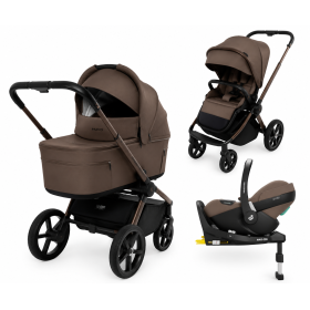 MUUVO FOLD CHOCOLATE 4W1 + MAXI COSI PEBBLE PRO2 + BAZA OBROTOWA SLIDE