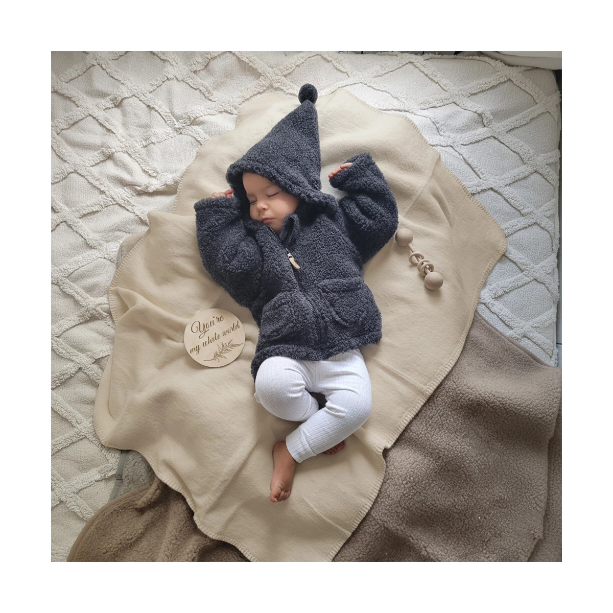 ZAFFIRO KOC BAWEŁNIANY OSLO 75X100 BEIGE