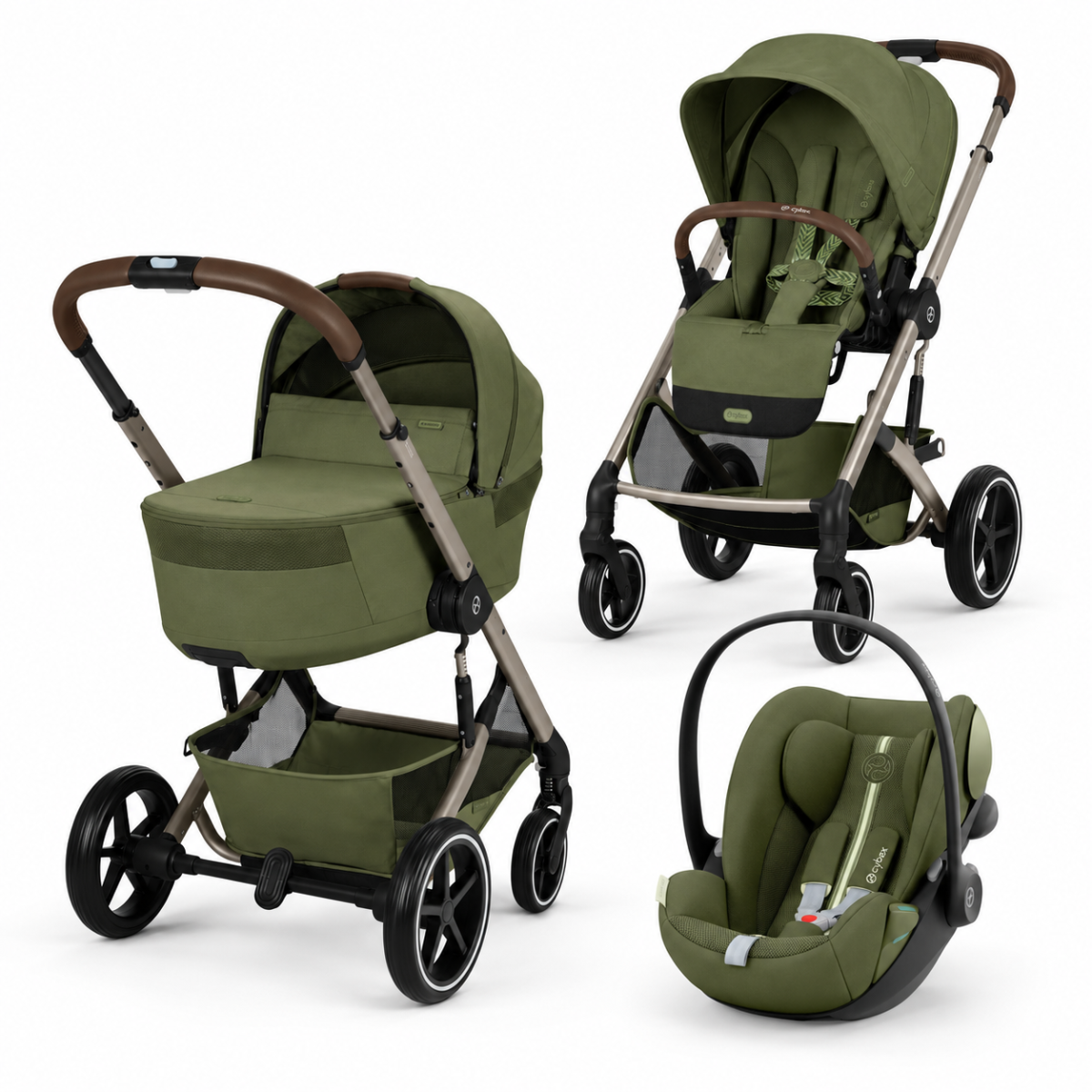 BALIOS S LUX FOLD 3W1 MOSS GREEN + CLOUD G3 PLUS