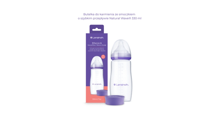 LANSINOH BUTELKA 330ML SMOCZEK FAST