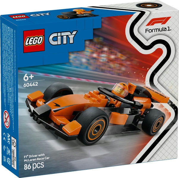 LEGO 60442 CITY KIEROWCA I BOLID MCLAREN