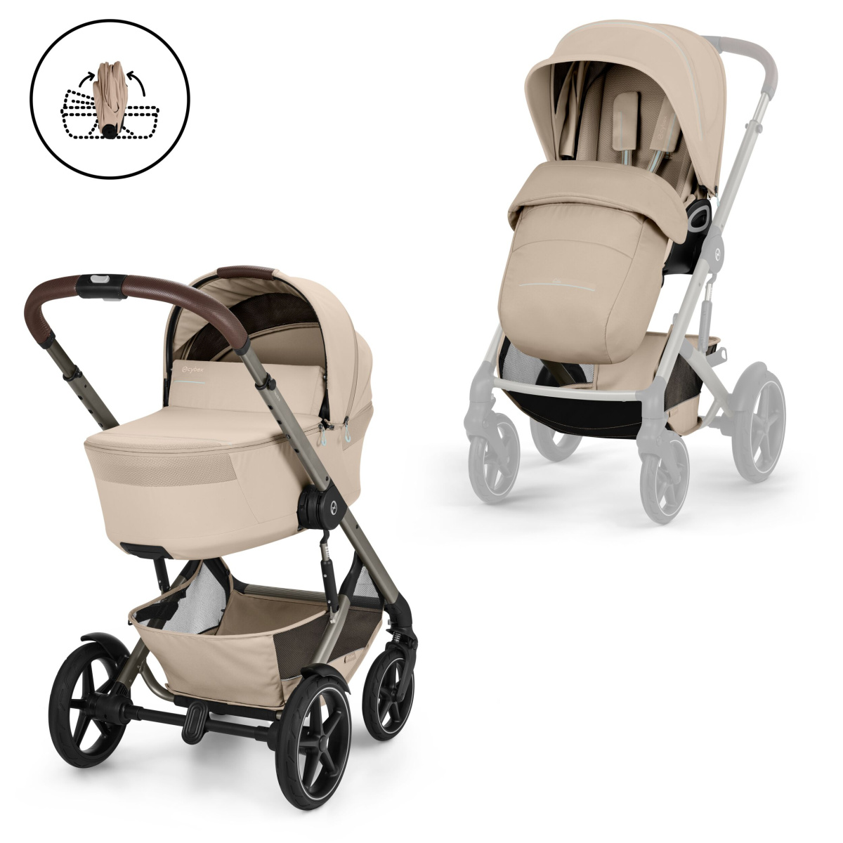 CYBEX TALOS S LUX ALMOND BEIGE FOLD 2W1