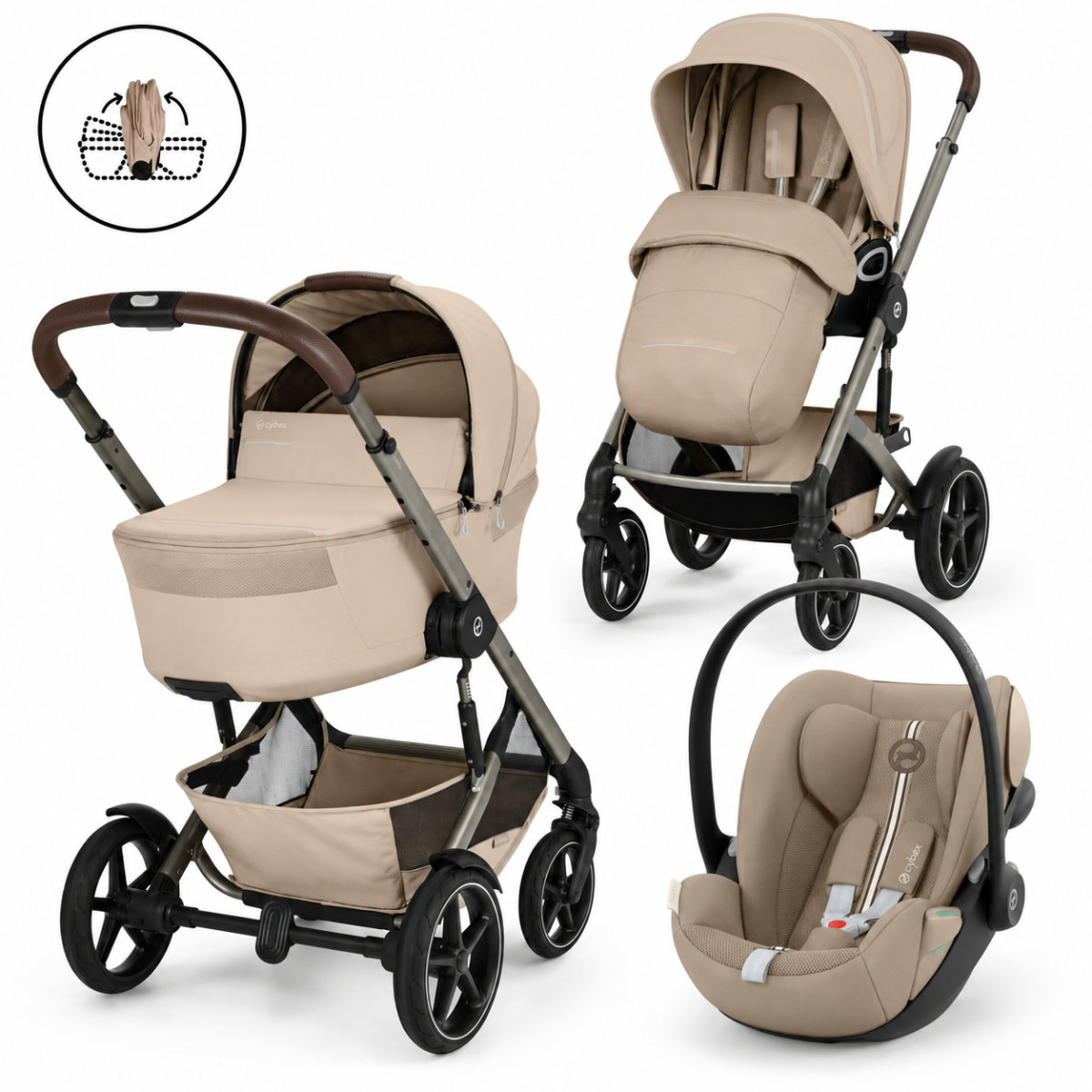 TALOS S LUX FOLD 3W1 ALMOND BEIGE + CLOUD G3 PLUS