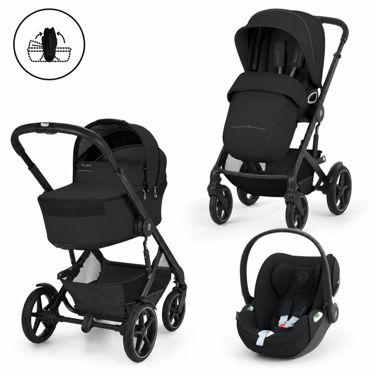 TALOS S LUX FOLD 3W1 MOON BLACK + CLOUD T PLUS