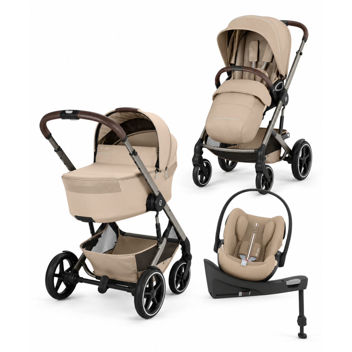 TALOS S LUX FOLD 4W1 ALMOND BEIGE + CLOUD G3 PLUS + BAZA OBROTOWA