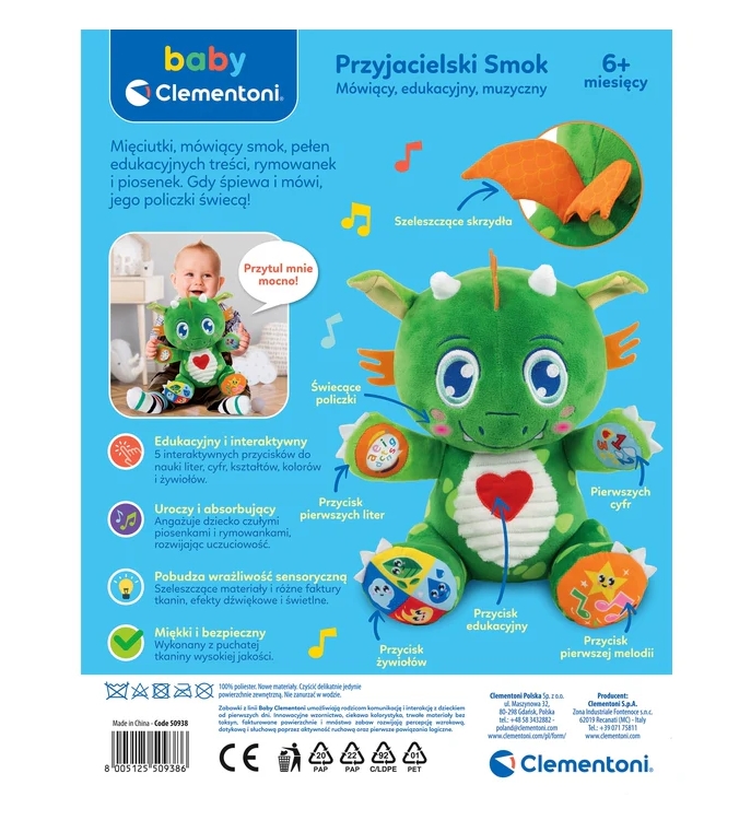 CLE BABY Dragon plush 50938