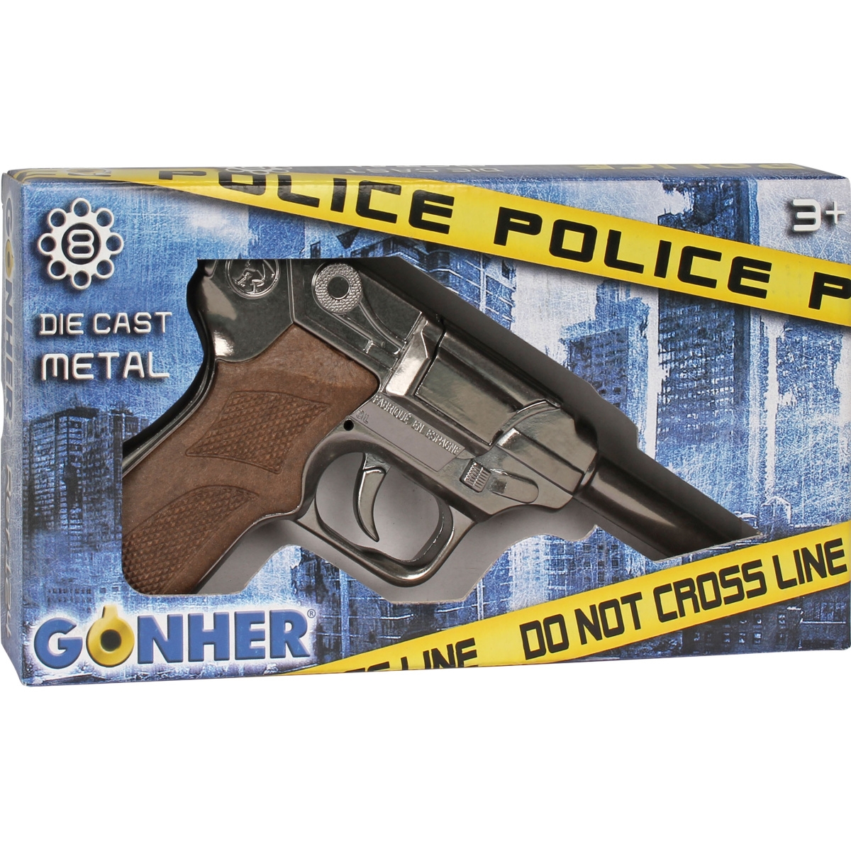 GONHER pistolet policyjny metal 8naboi 124/0 12403