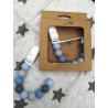BABYINWORLD ZAWIESZKA SILIKONOWA BLUE