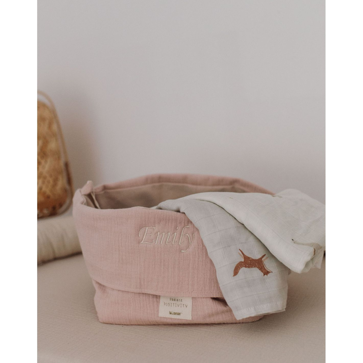 MINENE PIELUCHA BAMBUSOWA 2SZT BOHO PINK