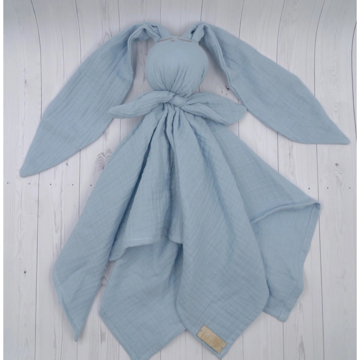 BABYINWORLD PIELUCHA MUŚLINOWA BUNNY NIEBIESKI